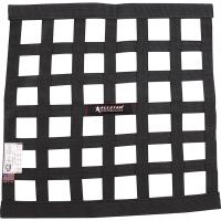Square Ribbon Window Net Black