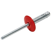 ALL18062 Lg Hd Rivet 250 Pack Red Flange Type Alum Mandrel