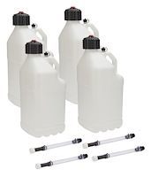ALL40120-4 Utility Jug 5 Gal w/Filler Hose Clear 4 Pack