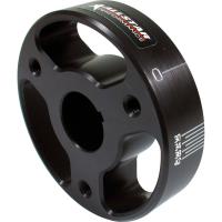 Crankshaft Hub [3/8 in - 16, 4-3/8 in, Anodized, Black, Small Block Chevy, Aluminum]