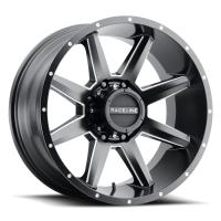 STRYKER Wheel Size: 20 X 9", Bolt Pattern: 8X180 [SATIN BLACK MILLED]