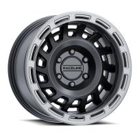 HALO Wheel Size: 17 X 8.5", Bolt Pattern: 6X139.7 [SATIN BLACK W/ SILVER RING]