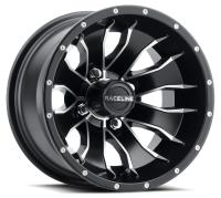 G77 MAMBA Wheel Size: 10 X 7" Bolt Pattern: 4X101.6 mm [Satin Black and Machined]