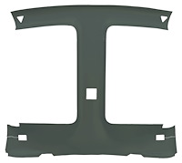ABS Plastic Headliner 1982-1992 Chevy Camaro & Pontiac Firebird T-Top - Covered - Medium Dark Grey Cloth