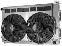 15-11020 OE-Fit Aluminum Radiator Module with Dual 13 in. Spal Fans 1967-1969 Chevy Camaro/Pontiac Firebird