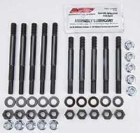 Main Stud Kit with Hex Nuts Small Block Chevy Large Journal, 2-Bolt Main, Windage Tray