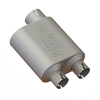 50102M2 MaxFlow Xtreme Muffler Dual Outlet 2-1/2 in. Diameter for 2019-2022 Chevy Silverado 1500, 2019-2022 GMC Sierra 1500