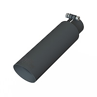 TB102535 Exhaust Tail Pipe Tip 2.5" IN 3.5" OUT 13"L - Black