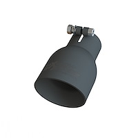 TB112540 Exhaust Tail Pipe Tip 2.5" IN 4" OUT 7"L - Black