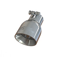 TP012540 Exhaust Tail Pipe Tip 2.5" IN 4" OUT 7"L - Polished