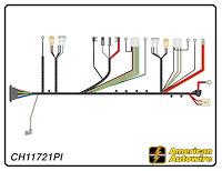 Factory-Fit Forward Lamp Wiring Harness with V8 and Factory Gauges, for SI Series Alternator for 1971 Chevrolet Chevelle, El Ca
