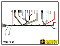 V8 Front Light Harness with Warning Lights for 1971 Chevrolet Monte Carlo