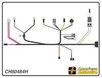 Factory-Fit Engine Harness with Special 327 c.i., Warning Lights and A/C, for HEI for 1966 Chevrolet Chevelle, El Camino
