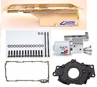 13-270K Drag Race Oil Pan Kit 1998-Up Small Block Chevy LS1/LS6 Blocks Includes: