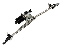 55077859AC Wiper Motor Assembly for 2007-2018 Jeep JK Wrangler w/ LHD [Black, Silver, Aluminum, Plastic, Steel, Front]