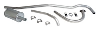 641878K Exhaust Kit for Select 1946-1971 Jeep CJ2A, CJ3A, CJ3B & CJ5 w/134 cu. in. 4 cyl. Engine