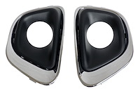 68213204K Fog Light Bezel Set for 2014-2017 Jeep MK Compass [Black, Chrome, Plastic, Front]