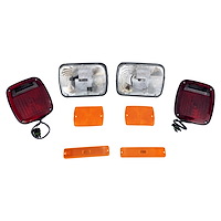 LK4 Light Master Kit for 1987-1990 Jeep YJ Wrangler, Includes Headlights, Side Marker Lights, Parking Lights, and Tail Lights