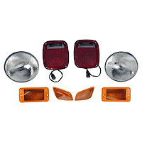 LK7 Light Master Kit for 1998-2003 Jeep TJ Wrangler, Includes Headlights, Side Marker Lights, Parking Lights, and Tail Lights