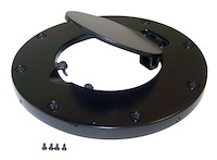 Fuel Door Non-Locking Black Powder Coated Aluminum for 2007-2017 Jeep Wrangler (JK)