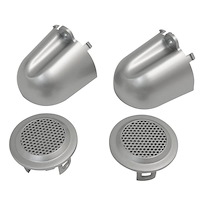 Brushed Silver Tweeter Covers for 2007-2010 Jeep Wrangler
