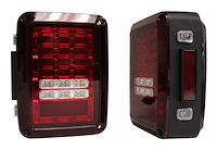 RT28111 LED Tail Light Set w/ Red Lenses for 2007-2018 Jeep JK Wrangler; Left and Right