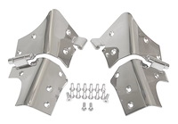 RT34066 Stainless Steel Windshield Hinge Set for 1997-2006 Jeep TJ Wrangler; Includes 2 Hinges and Hardware