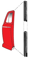 11A-7320546 Back Edge Door Seal Kit, 1941-48 Fordor