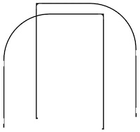 BD-5053 One Piece Door Seals (Big Door), 1935-40 Tudor Ford Sedan