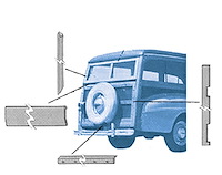 11A-7942086-K Tail Gate & Window Seal Kit, 1941-48 Ford Station Wagon
