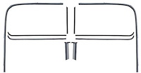 50-45983-PU-B Window Channel Kit (w/ Fuzzy), 1935-37 Ford Pickup