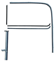 01A-45983-2D-SS Front Door Window Channel Kit (Stainless), 1940 Ford Tudor