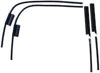40-45983-5W-4DC Front Door Window Channel Kit (Center Mount), 1934 5/W Ford Coupe, Fordor