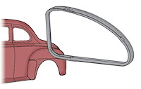 51A-7229904/5-A Quarter Window Seals, 1946 late - 48 Ford Sedan Ford Coupe