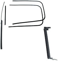11A-45983-5W-4D-A-SS Front Door Window Channel Kit, 1941-42 Ford Coupe, Fordor
