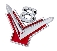 BM-16237-A V8 Fender Emblem, 1954-56 Ford Car, 1955 Thunderbird
