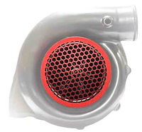 TBG-BIL-5.00-RED Billet Turbocharger Inlet Screen, 5 in. Inlet Diameter [Red]