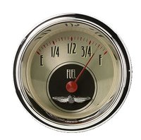 2-1/8 in. All American Nickel Short-Sweep Fuel Level Gauge 0-30 Ohm [Stainless High Step Bezel]