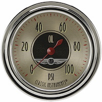 2-5/8 in. All American Nickel Full-Sweep Oil Pressure Gauge 100 psi