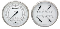 1947-1953 Chevy & GMC Truck Classic White Direct-Fit Instrument Cluster with Speedtachular & Quad Gauge [LS Sending Units]
