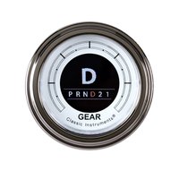 2-1/8 in. Classic White Digital OLED Gear Indicator [Stainless Low Step Bezel]