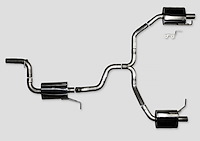 Touring Edition Exhaust for VW CC 2.0T - Dual Outlet - Chrome Silver Tips