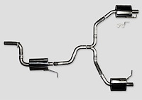 Touring Edition Exhaust for VW CC 2.0T - Dual Outlet - Diamond Black Tips