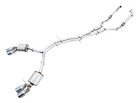 Touring Edition Exhaust for Audi B9 S4 - Chrome Silver 102mm Tips