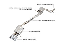 Touring Edition Exhaust for MK5 Jetta 2.0T - GLI - Polished Silver Tips