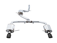 Touring Edition Exhaust for MK7 Jetta GLI w/ High Flow Downpipe - Diamond Black Tips