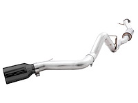 0FG Side Exit Exhaust for Ford Bronco with BashGuard - Single 5" Diamond Black Tip