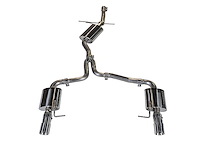 Touring Edition Exhaust for B8 A4 2.0T - Dual Outlet, Polished Silver Tips
