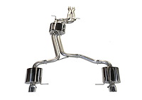 Touring Edition Exhaust for 8R Q5 3.0T Dual Outlet, Chrome Silver Tips