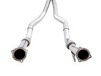 AWE Track Edition Exhaust for Audi B9 RS 5 Sportback - Resonated for Performance Catalysts - Diamond Black RS-style Tips